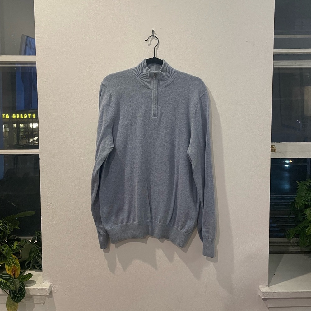 Floreal Powder Blue Quarter Zip (large)